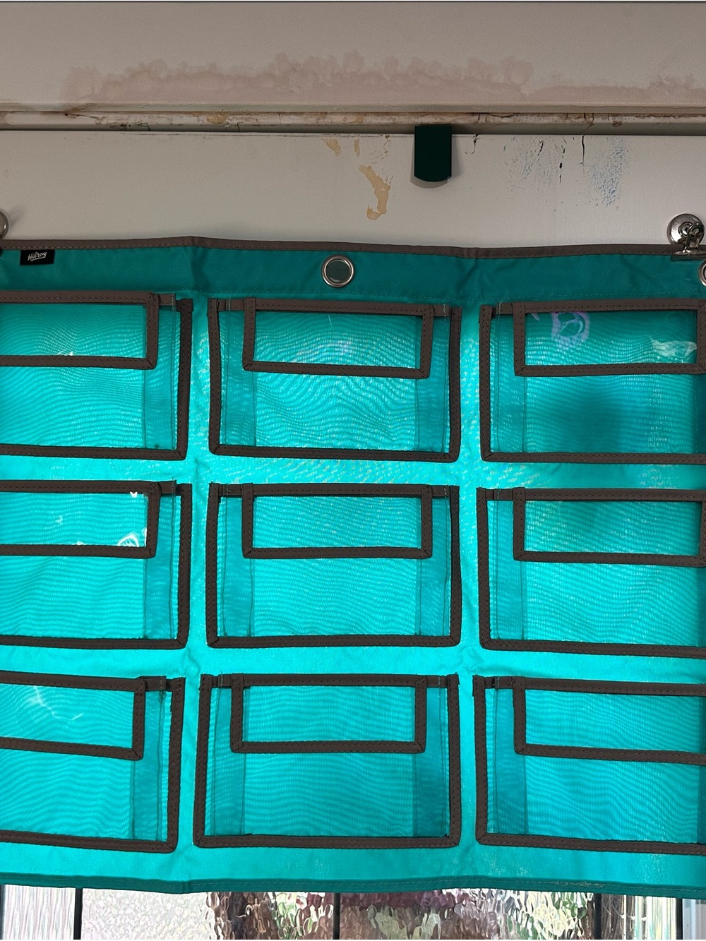 Teal Mesh Pocket Organizer